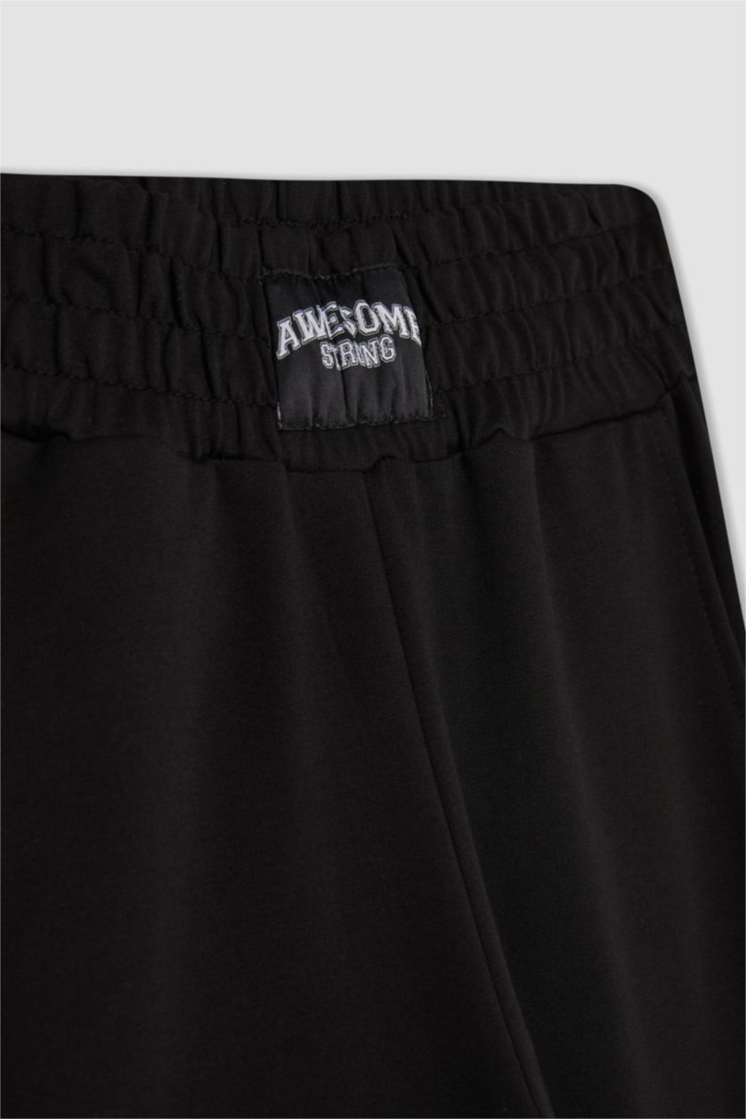 FEMME Noir Pantalon Tissu Sweat Fin Coupe standard DeFactoFit Jogging