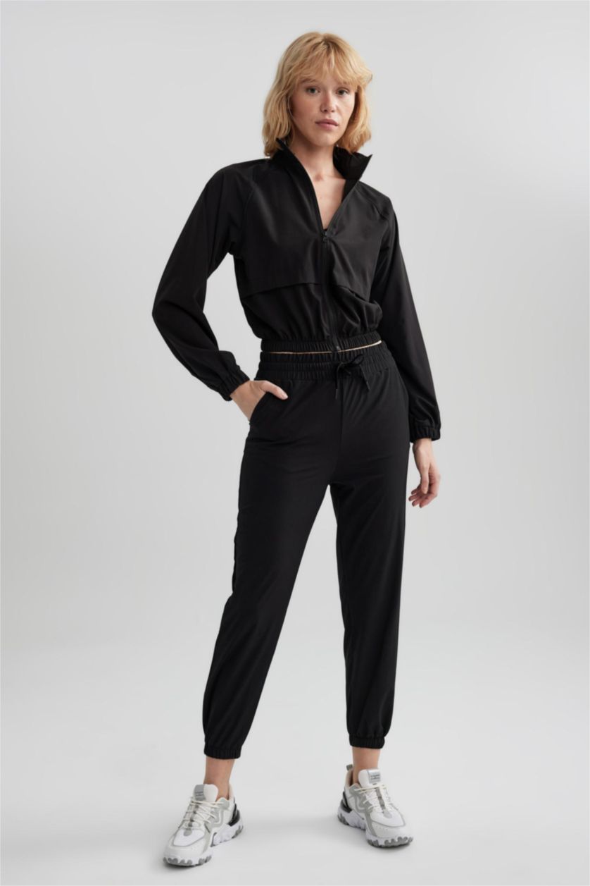 Women Black Crop Woven Cardigan