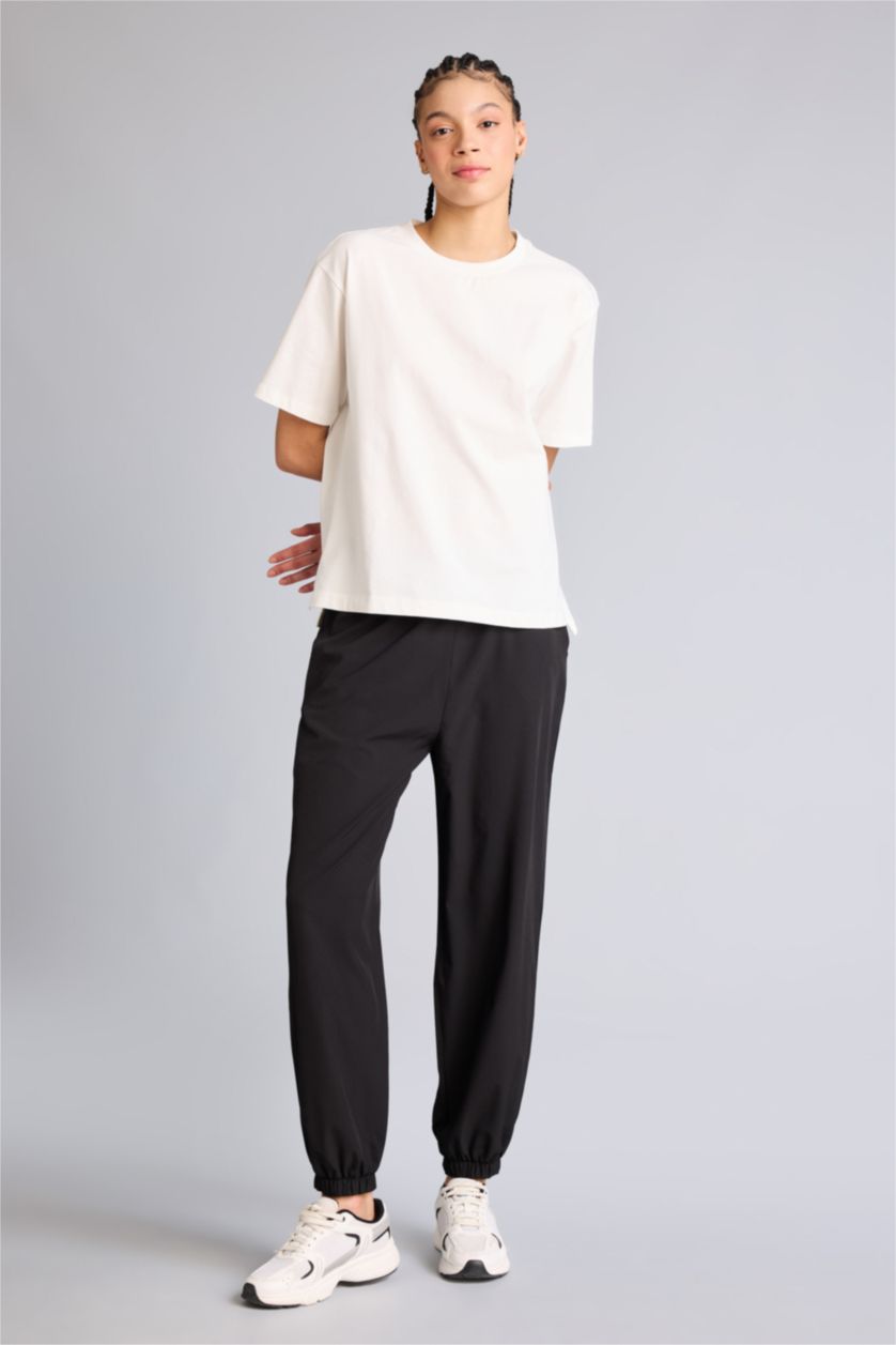 Женщины Черный Брюки стандартного кроя для женщин