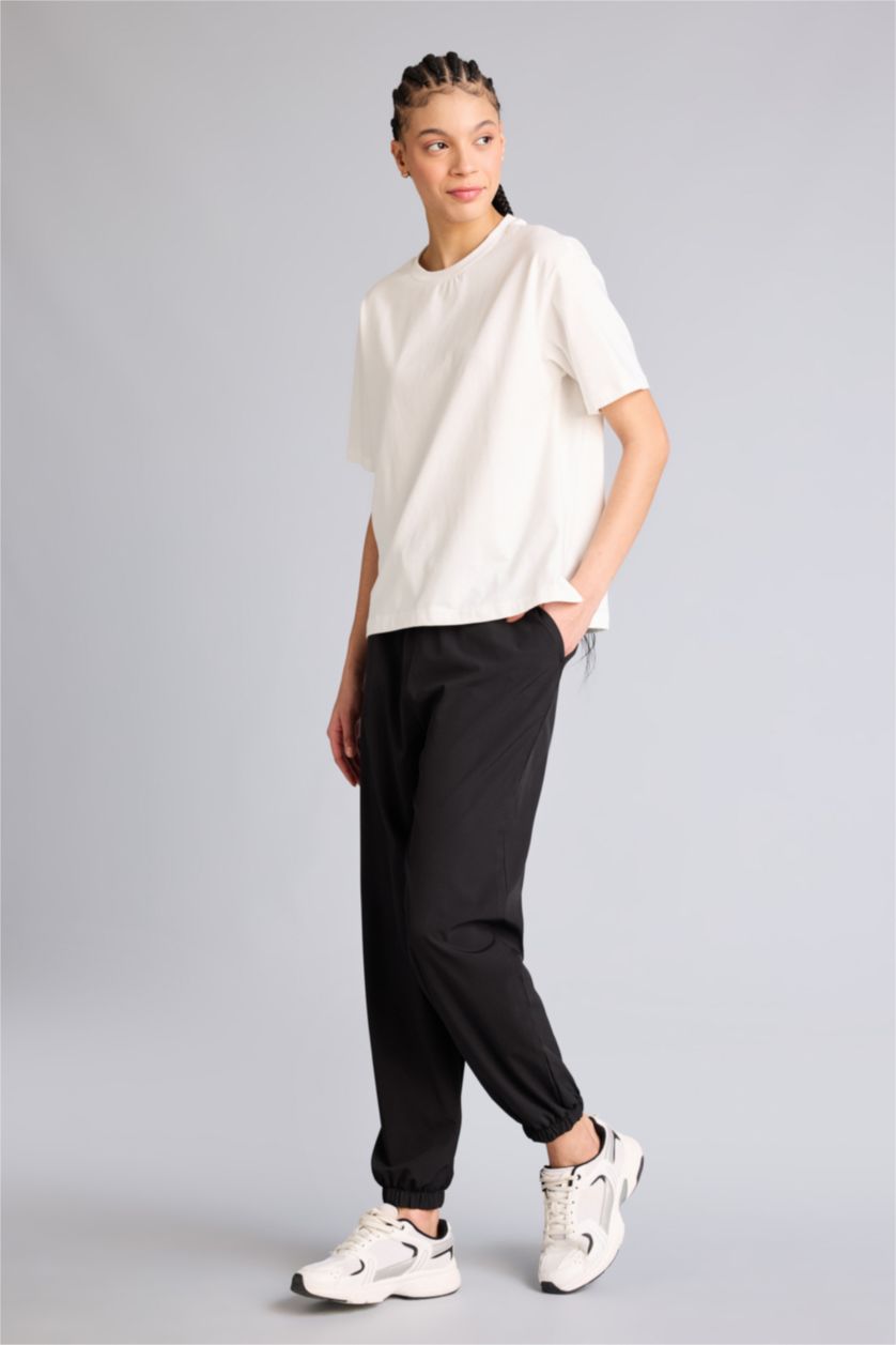 Женщины Черный Брюки стандартного кроя для женщин