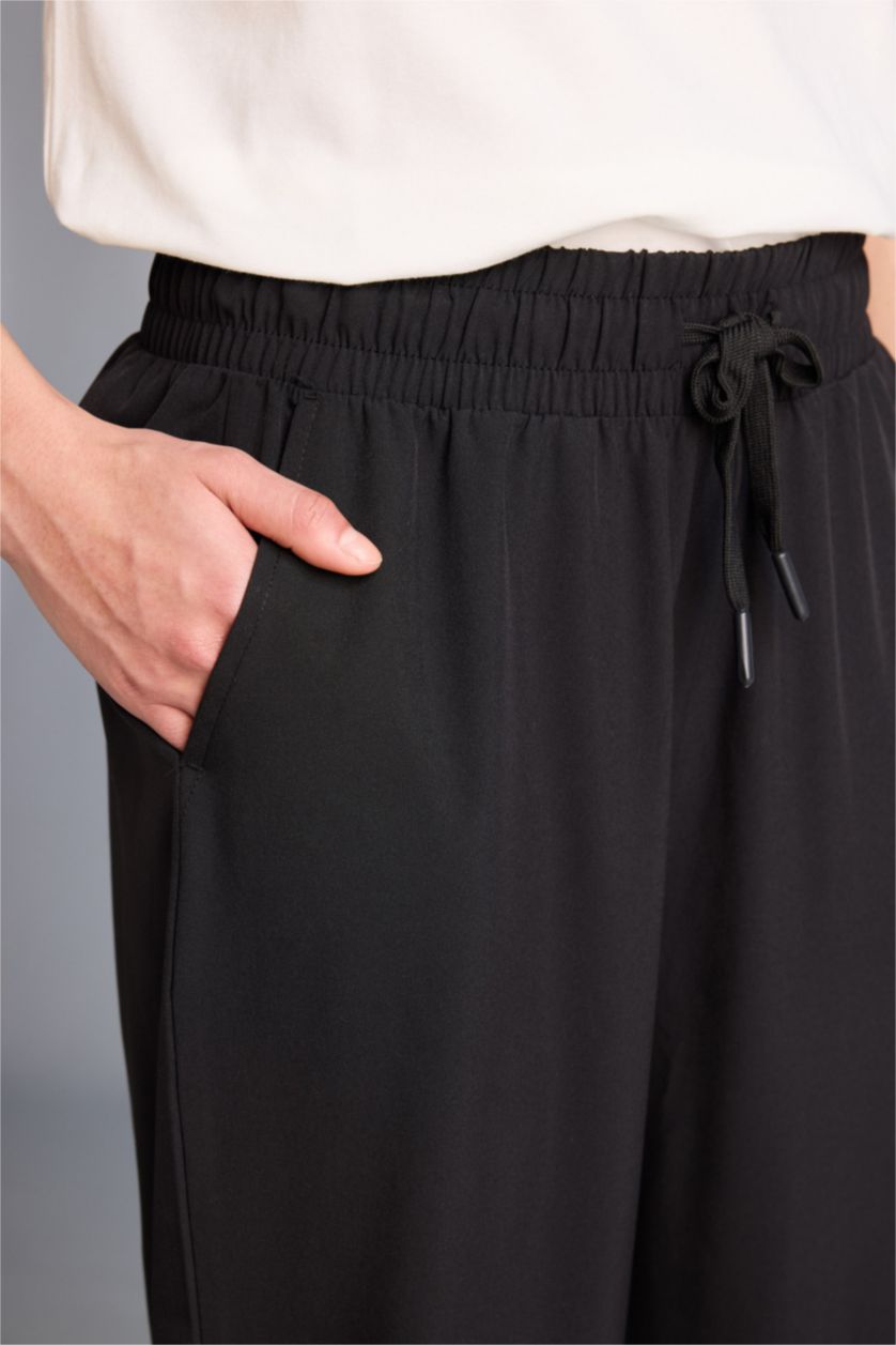 Женщины Черный Брюки стандартного кроя для женщин