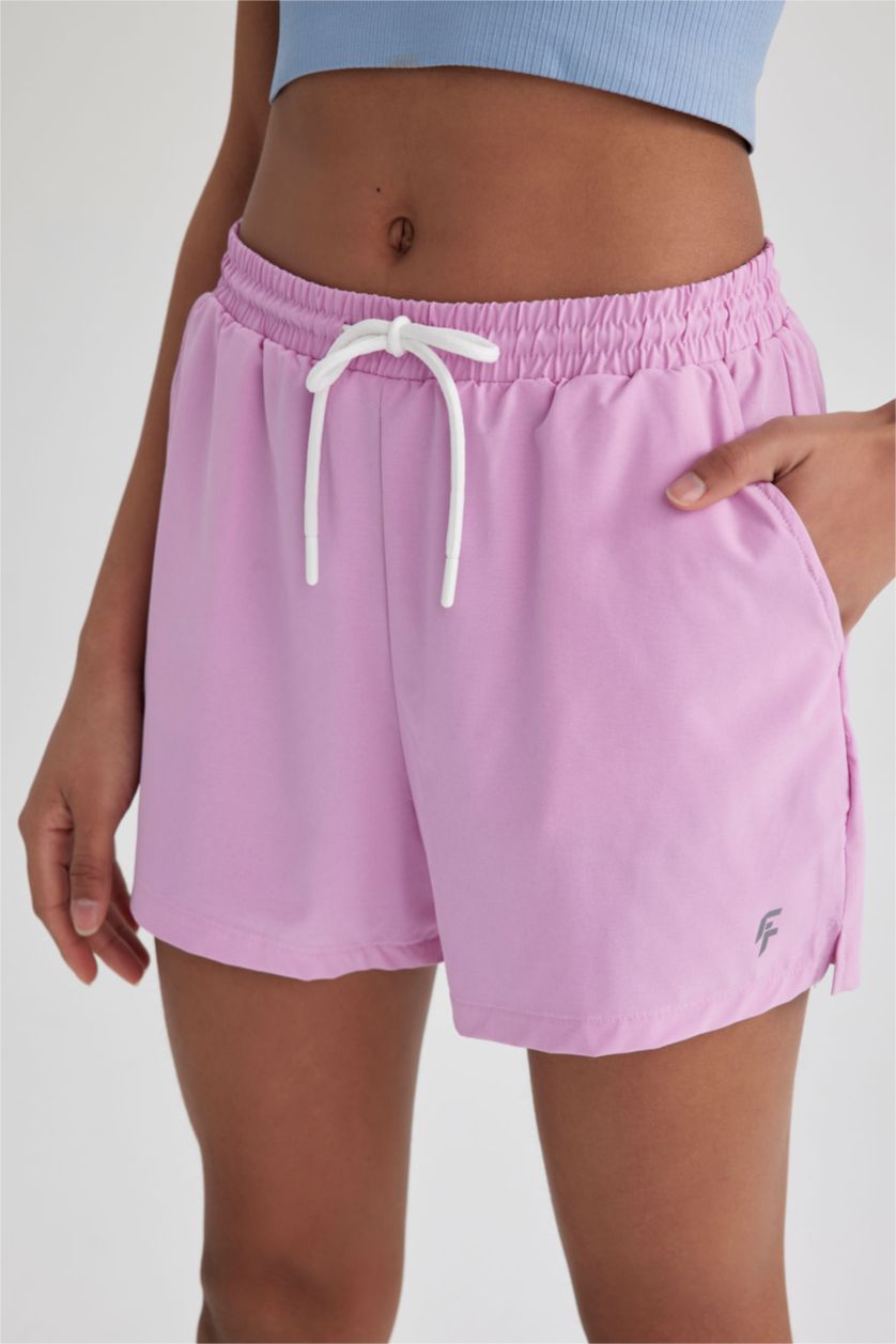 WOMAN Pink Standard Fit Sports Woven Shorts
