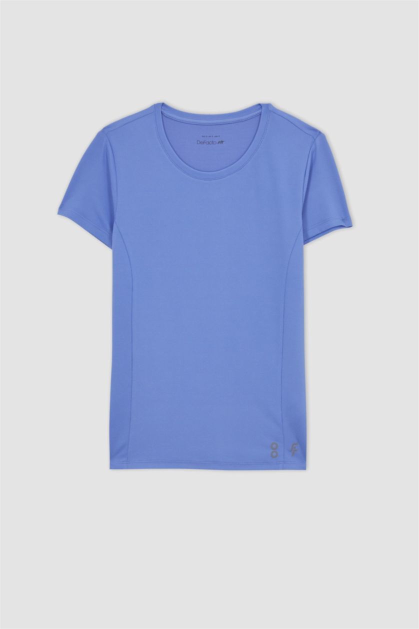 FEMME Violet T-Shirt à manches courtes Coupe Standard col rond