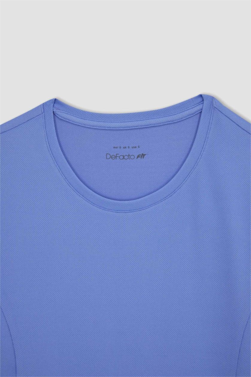 FEMME Violet T-Shirt à manches courtes Coupe Standard col rond