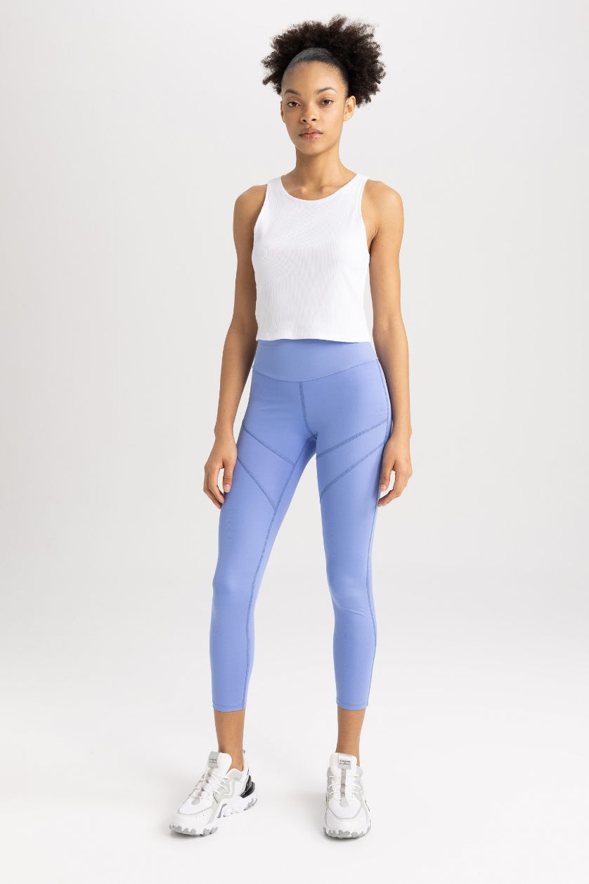 FEMME Violet Leggings de sport taille haute