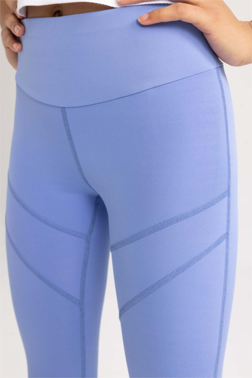 FEMME Violet Leggings de sport taille haute