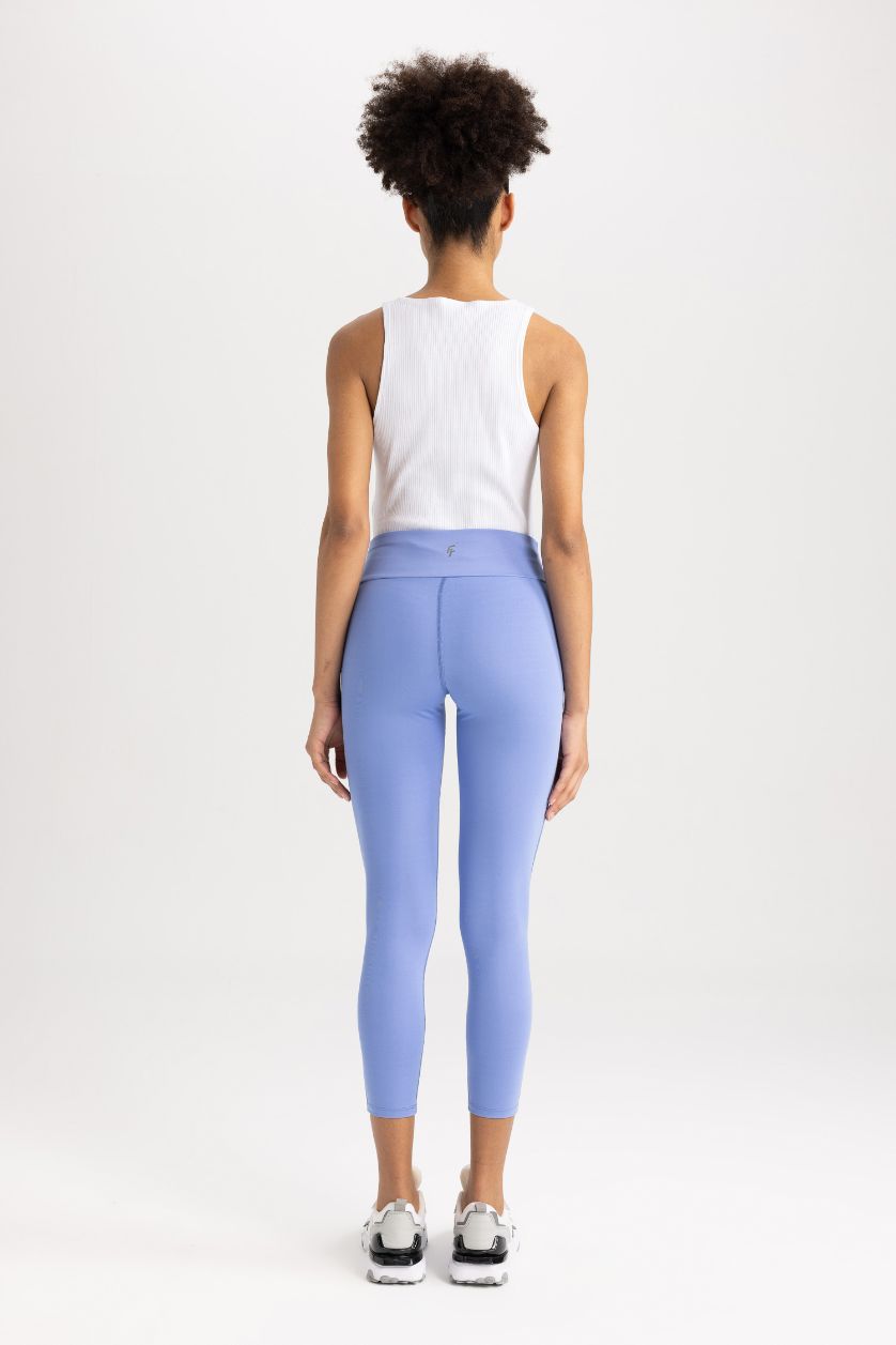 FEMME Violet Leggings de sport taille haute