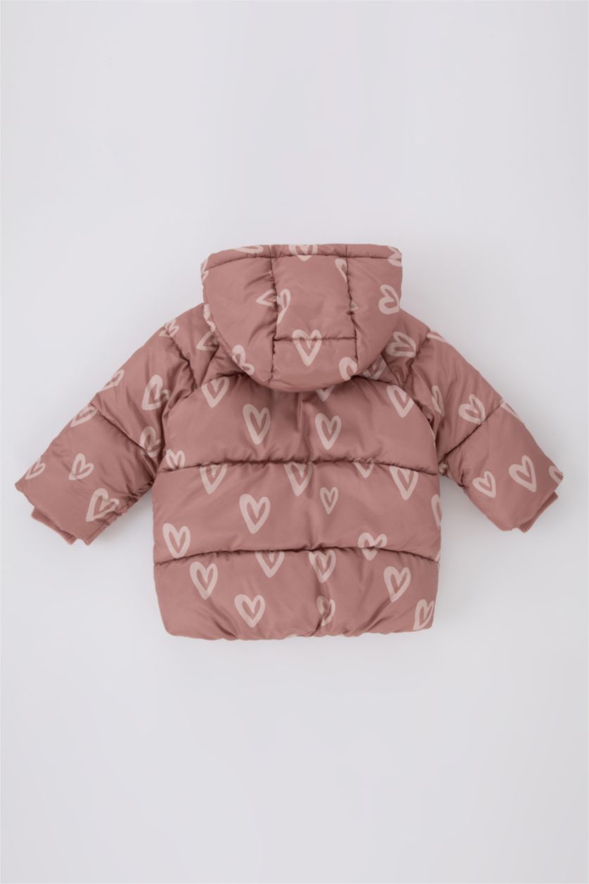 ДІВЧИНКА Темно розовий Куртка стандартного крою серце Мікро для малюків дівчаток