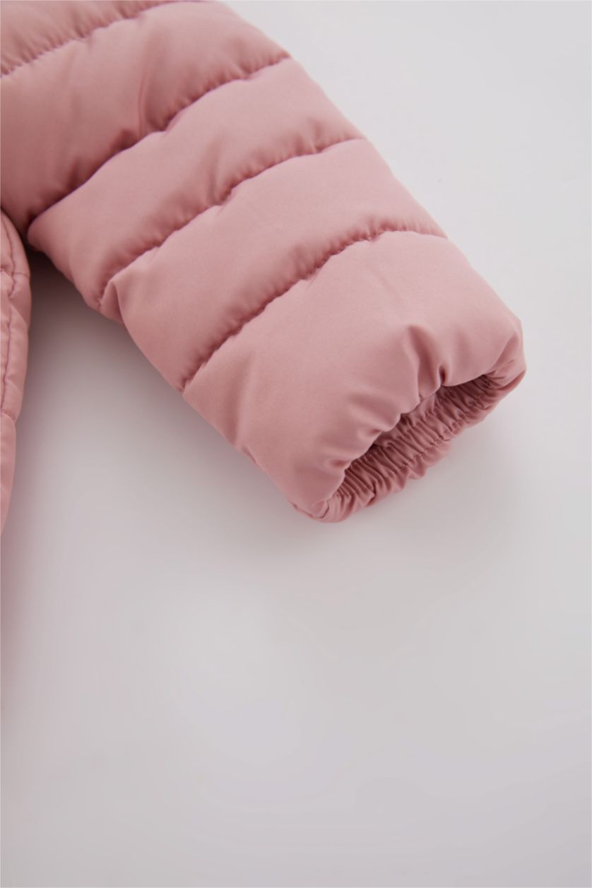 BABY GIRL Rose Girl Water Repellent Hooded Puffer Jacket