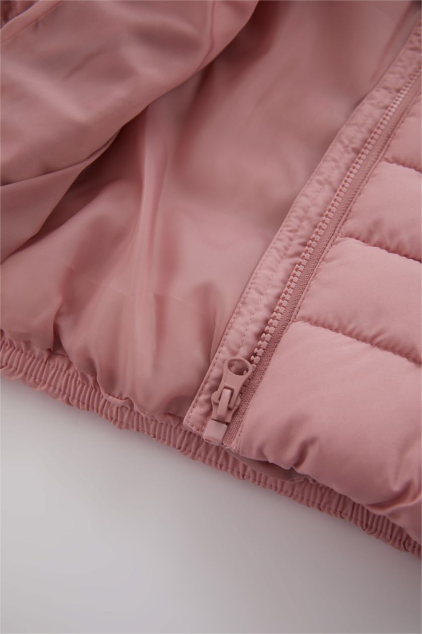 BABY GIRL Rose Girl Water Repellent Hooded Puffer Jacket