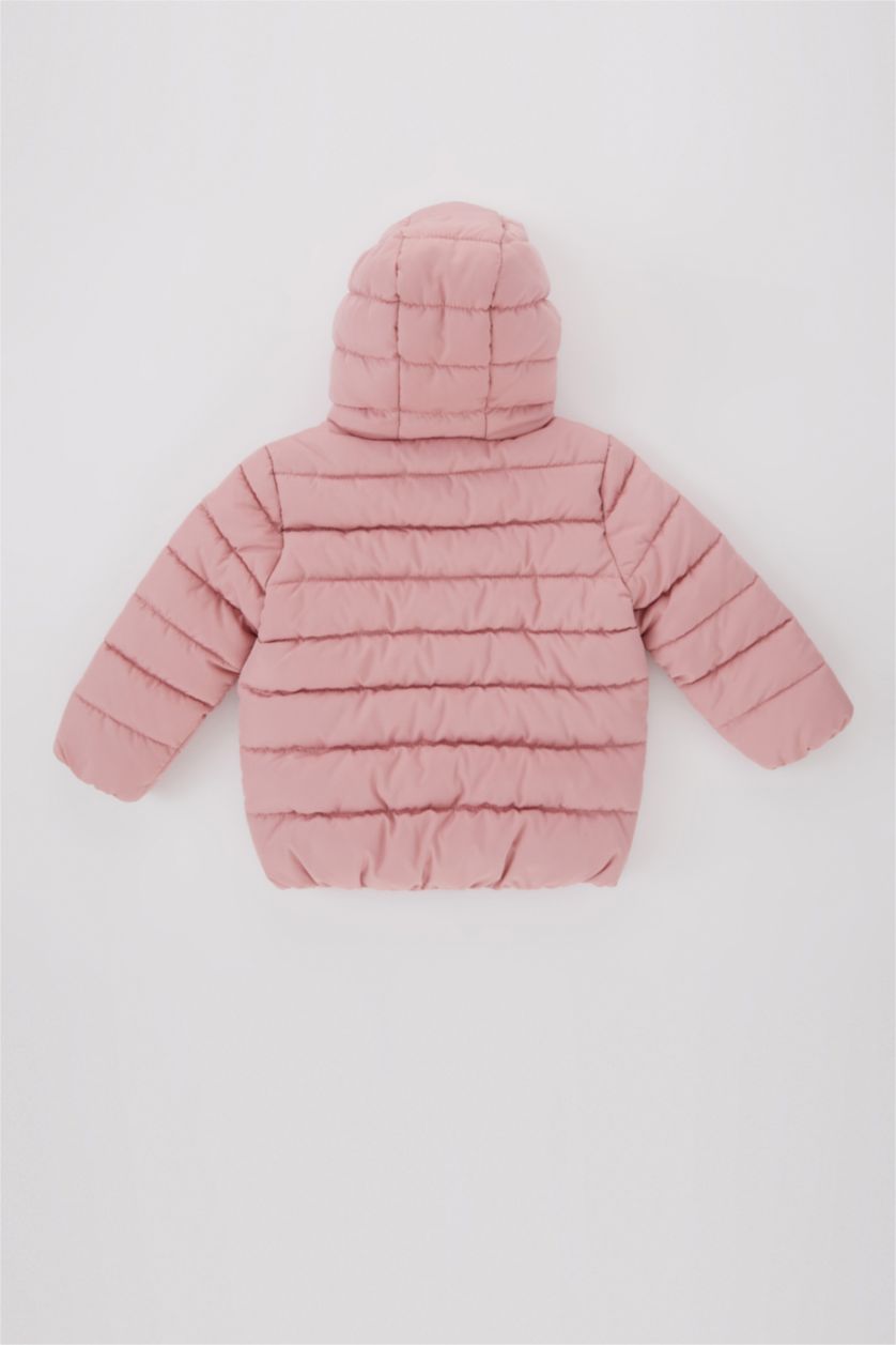 BABY GIRL Rose Girl Water Repellent Hooded Puffer Jacket