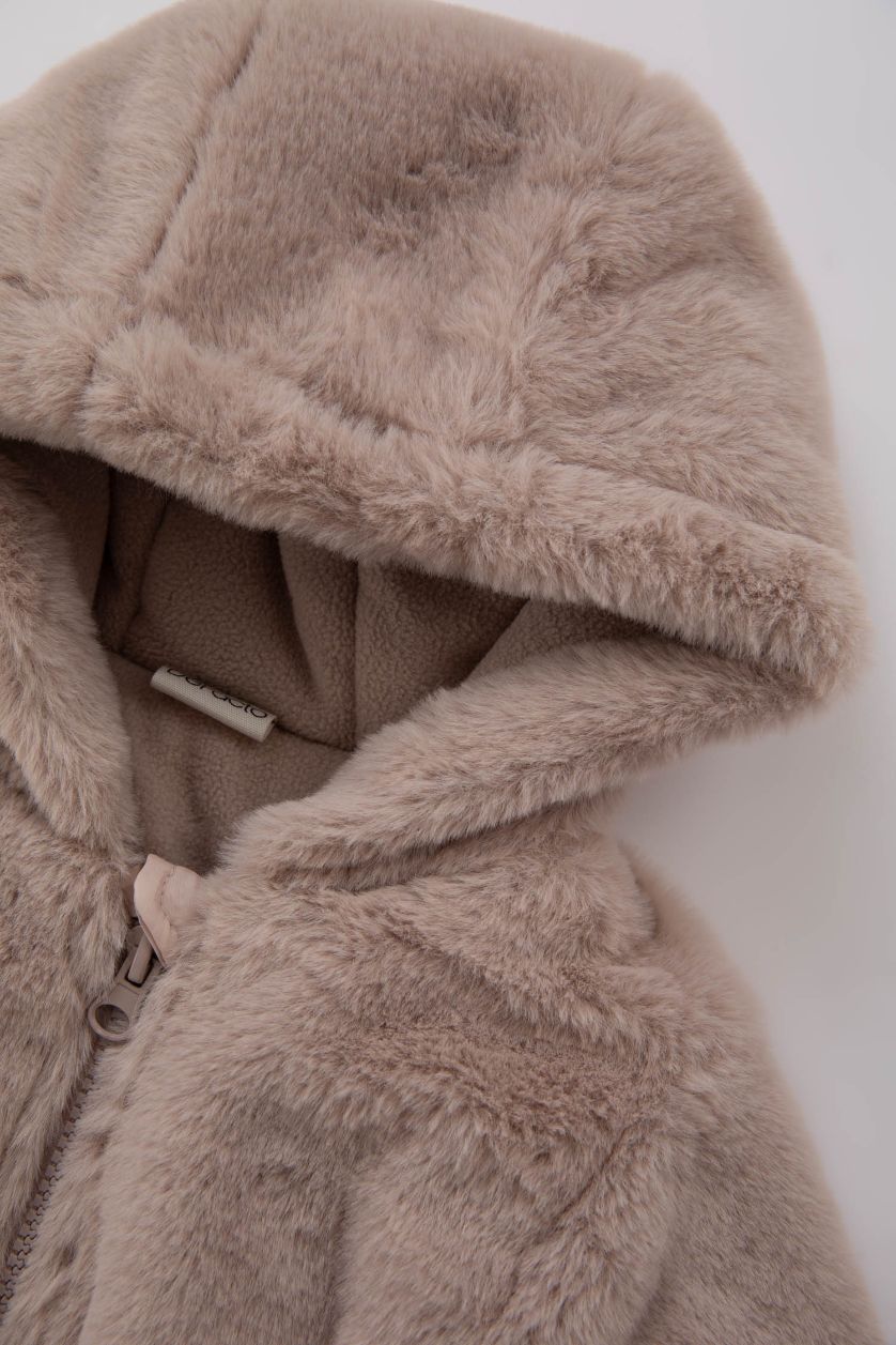 طفلة صغيرة زهري جاكيت قطيفة بيبي بناتي بكابيشون