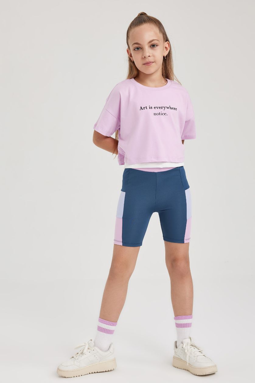 FILLES Indigo Leggings Courte Longueur pour Fille