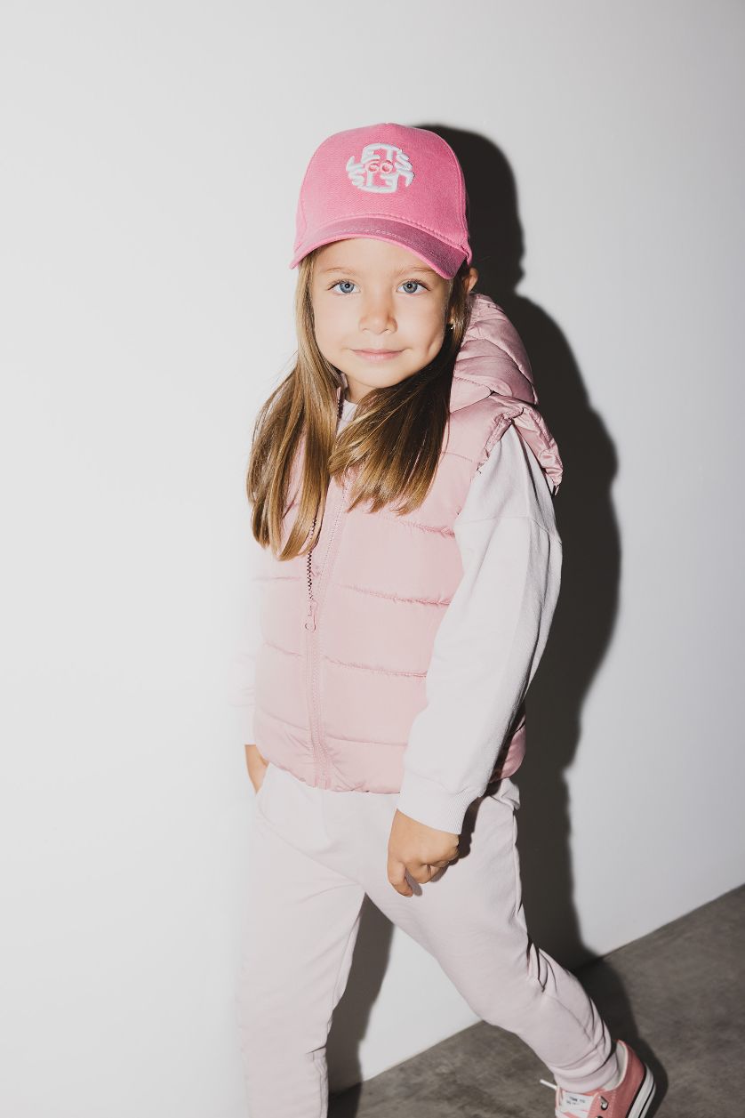 Kız Bebek Gülkurusu Kapüşonlu Şişme Yelek Kız Bebek