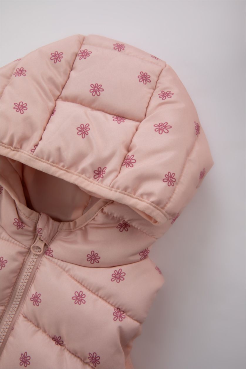 ДІВЧИНКА Світло рожевий Жилет стандартного крою квітковий Мікро для малюків дівчаток