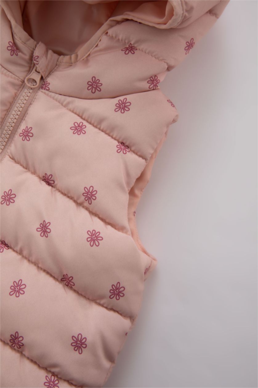 ДІВЧИНКА Світло рожевий Жилет стандартного крою квітковий Мікро для малюків дівчаток