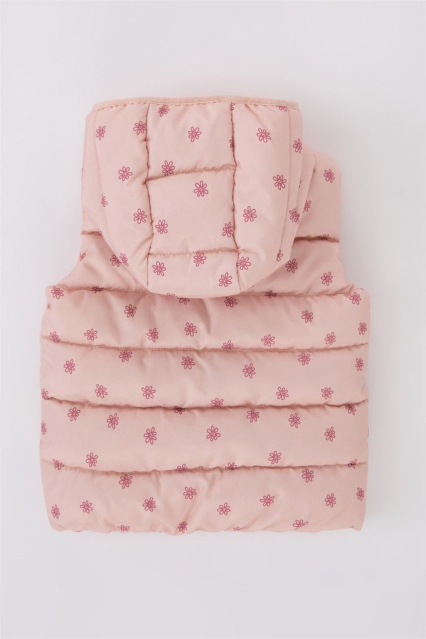 ДІВЧИНКА Світло рожевий Жилет стандартного крою квітковий Мікро для малюків дівчаток