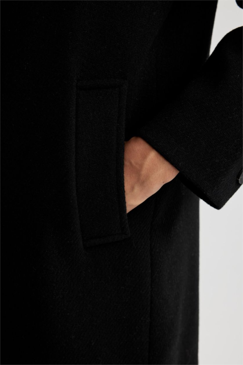 نساء أسود كوت جوخ طويل قصة مريحة