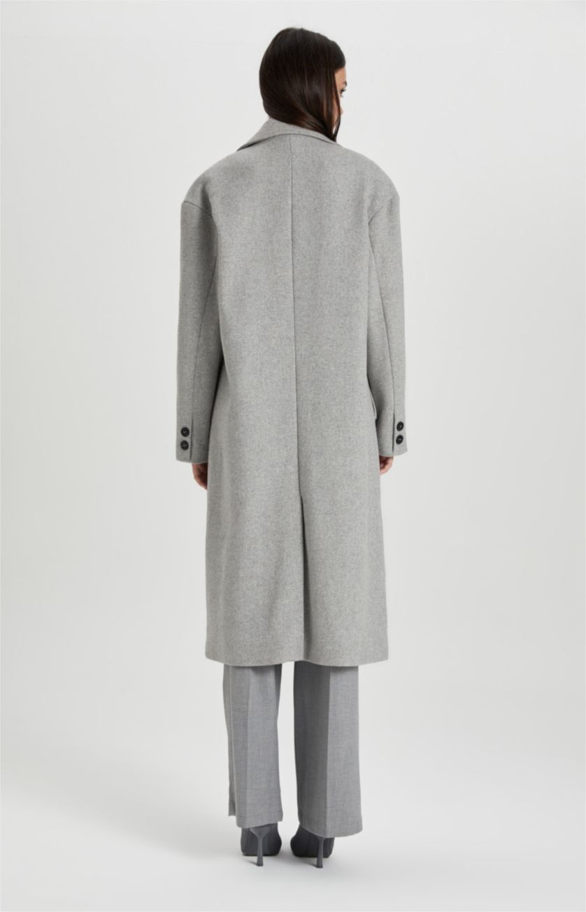 نساء رمادي كوت جوخ قصة مريحة مقاوم للماء