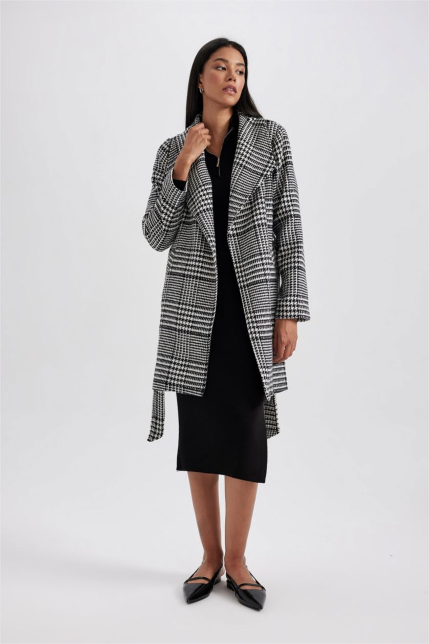 Жіночий Чорний Пальто стандартного крою з кашеміру для жінок