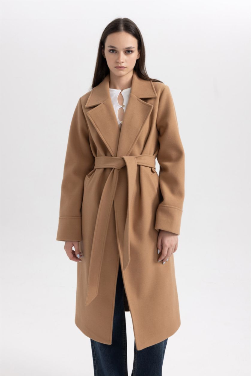 Женщины Верблюжья шерсть Кашемировое пальто водоотталкивающее