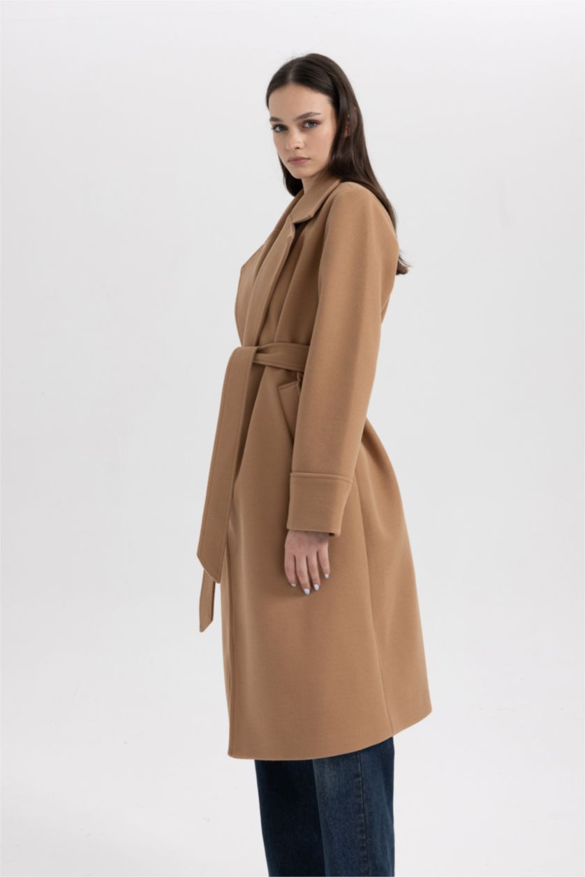 Женщины Верблюжья шерсть Кашемировое пальто водоотталкивающее