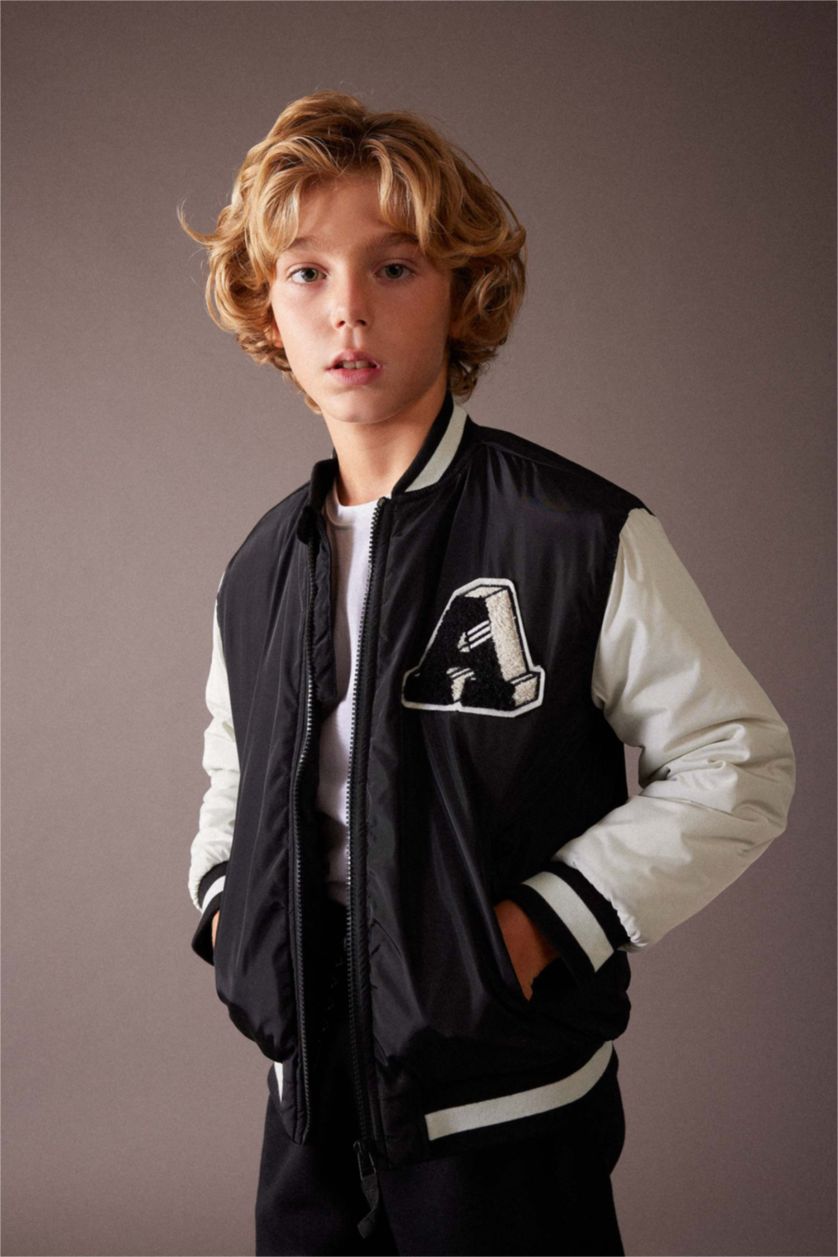 BOYS & TEENS Black جاكيت بامب