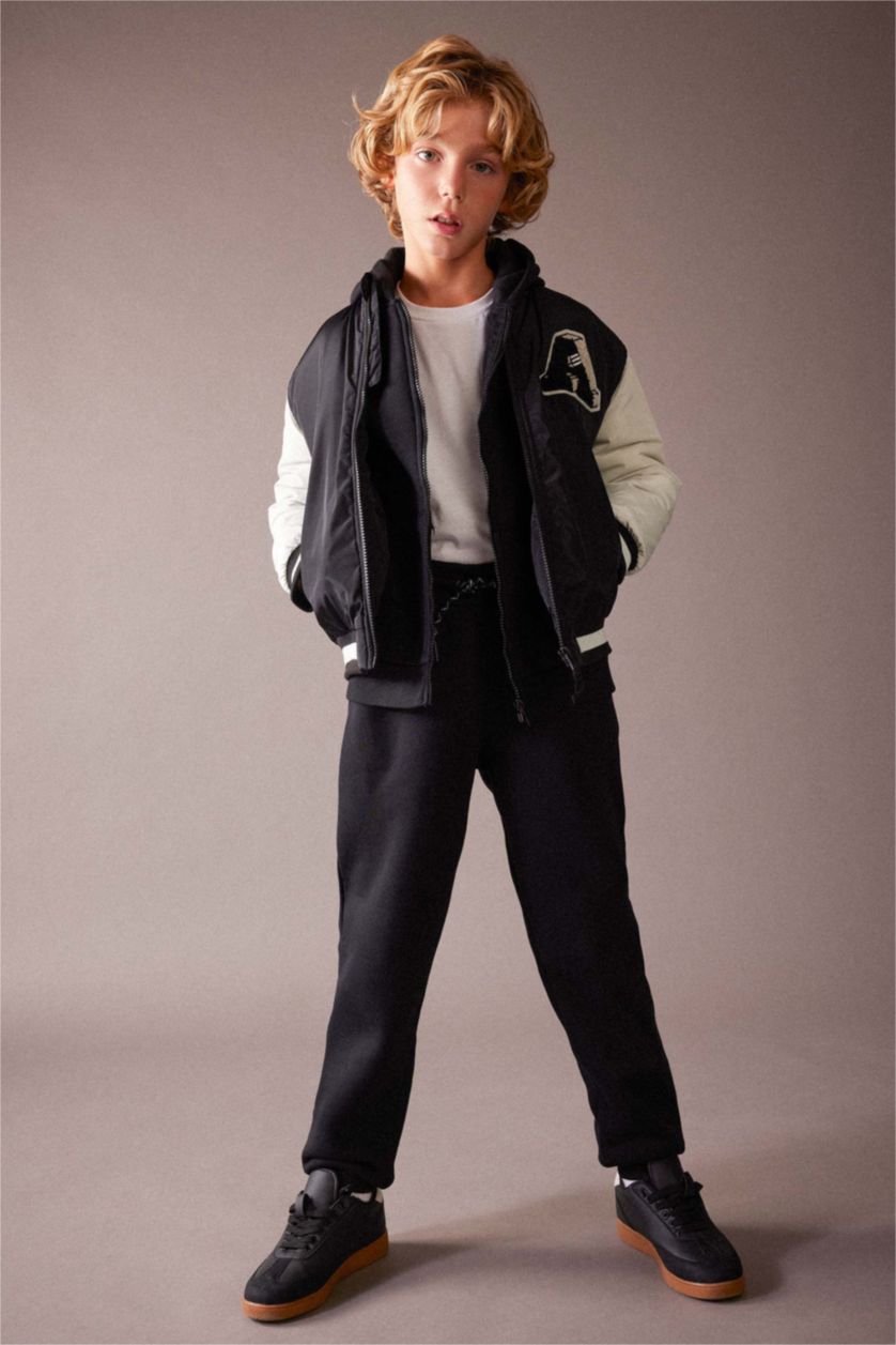 BOYS & TEENS Black جاكيت بامب