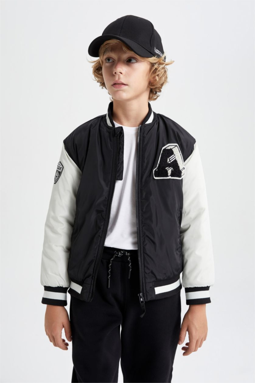 BOYS & TEENS Black جاكيت بامب