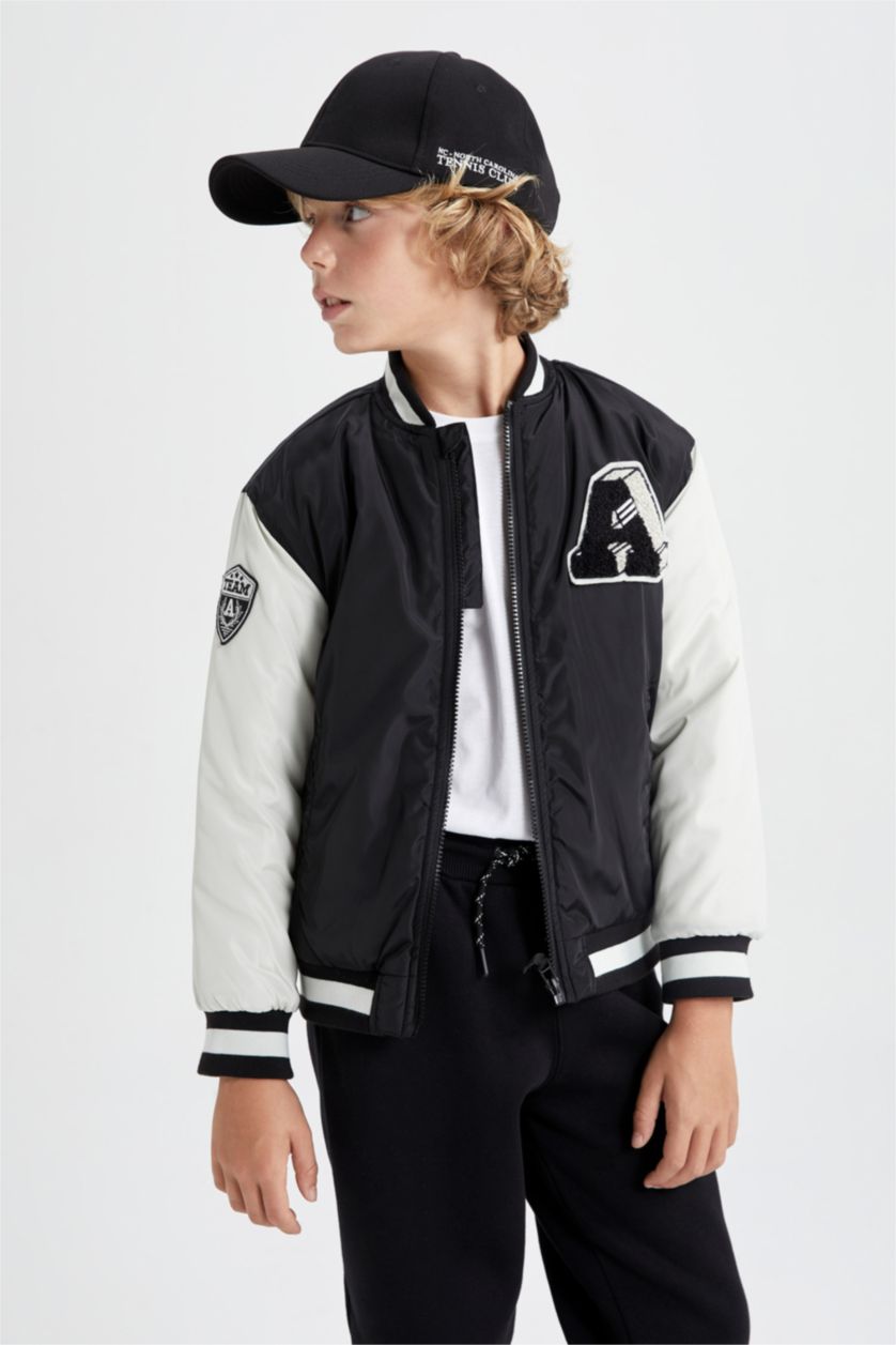 BOYS & TEENS Black جاكيت بامب