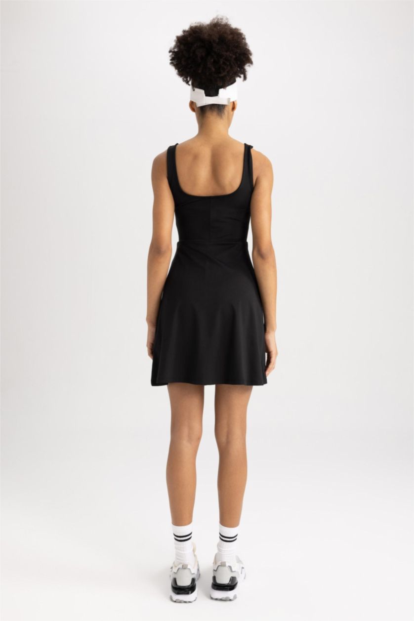 WOMAN Black Defacto Fit Standard Fit Dress