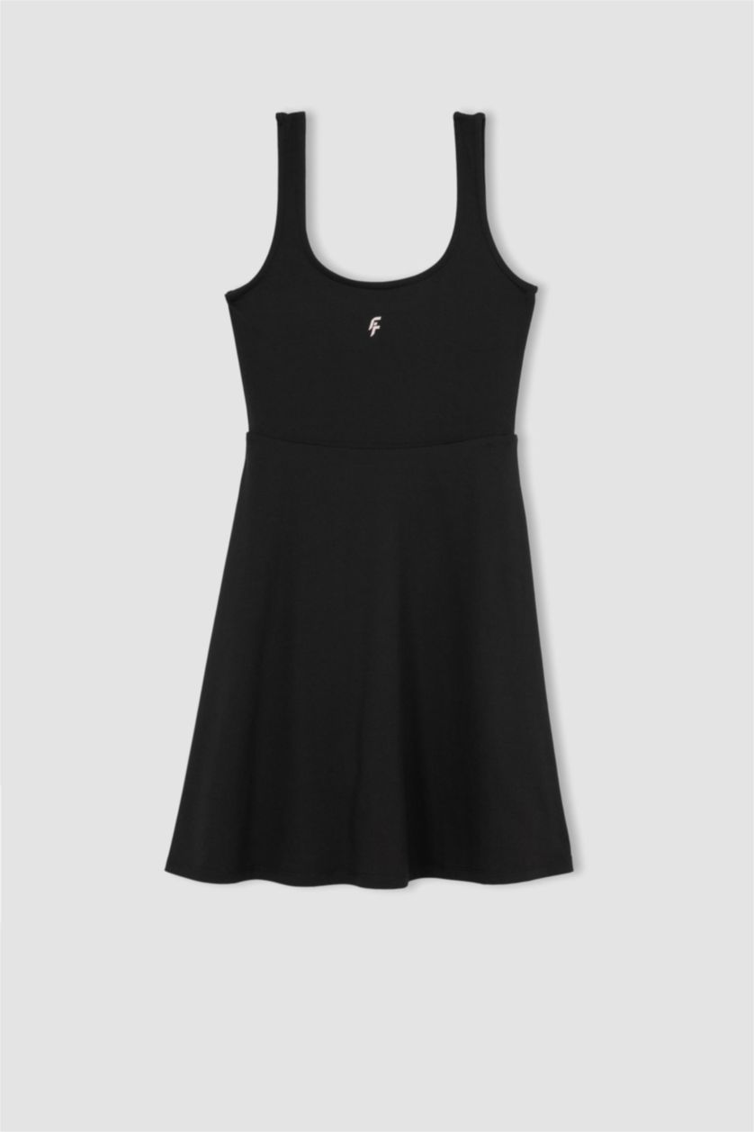 WOMAN Black Defacto Fit Standard Fit Dress