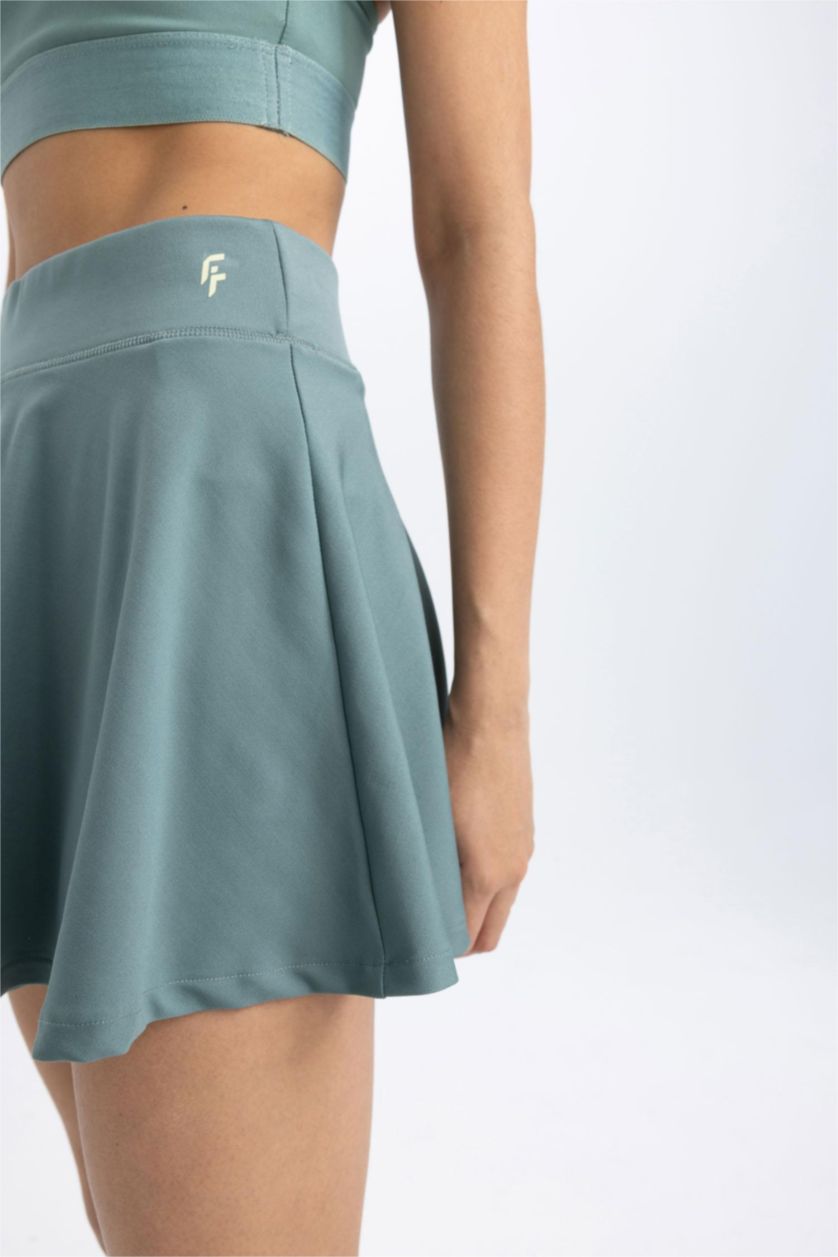Woman Green DeFactoFit Standard Fit Mini Skirt