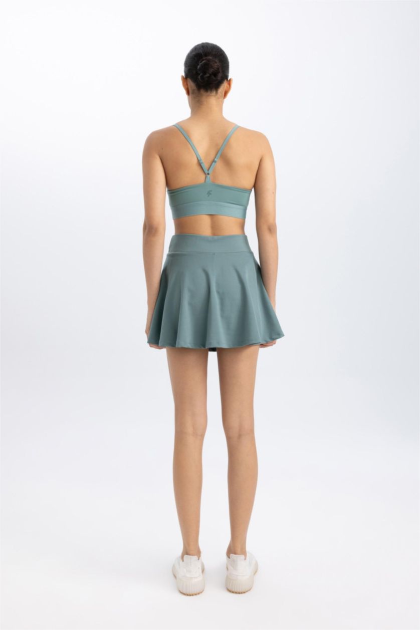 Woman Green DeFactoFit Standard Fit Mini Skirt