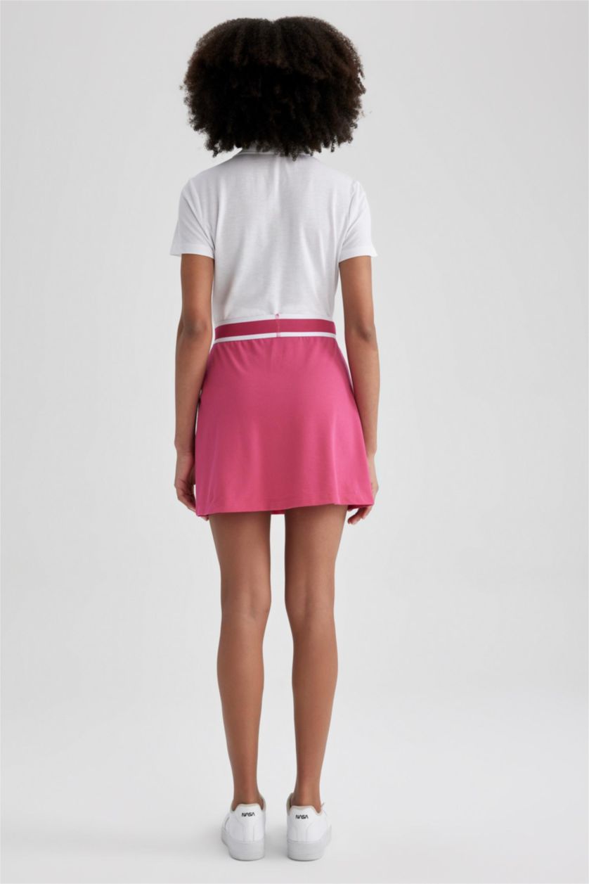 WOMAN Dark Pink Mini Tennis Skirt