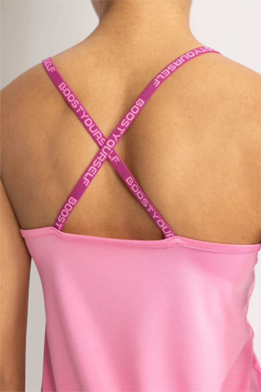 Әйелдерге Қызғылт Әйелдерге стандарт пішім дөңгелек жаға Ішкөйлек