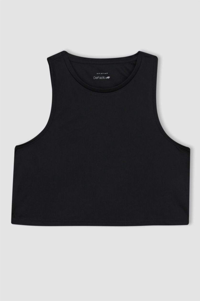 نساء أسود ديباردور قصير توب رياضي