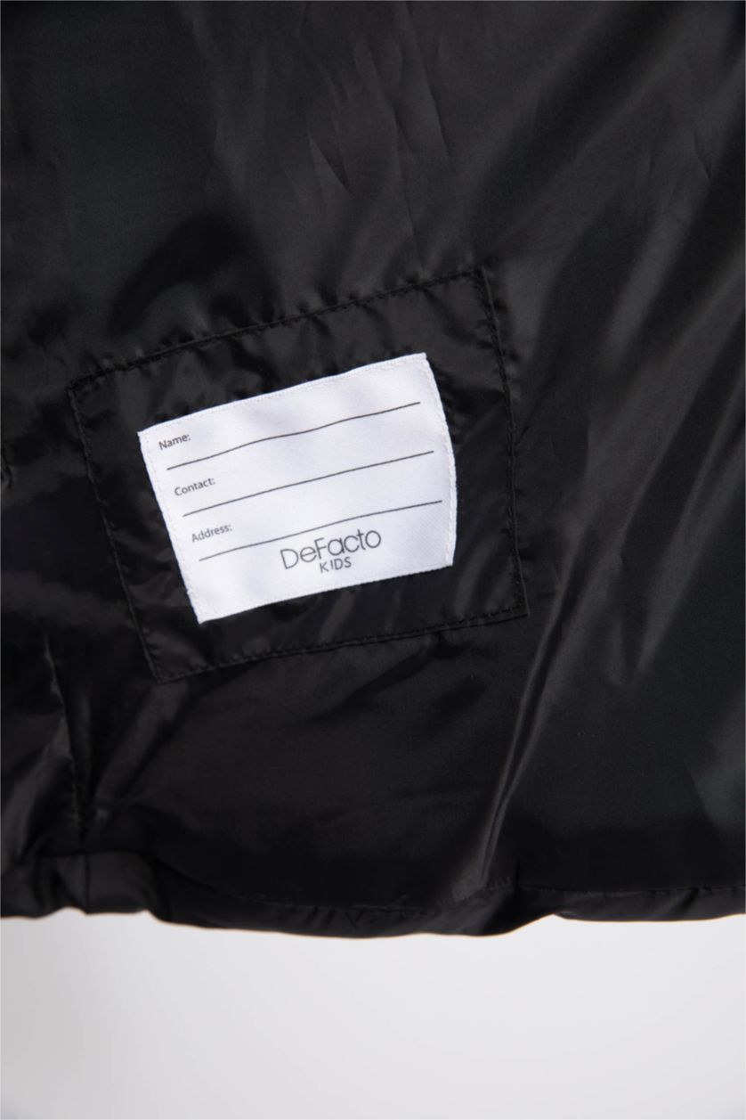 Девочки и подростки Черный Куртка водоотталкивающая с капюшоном для девочек, Школьная коллекция