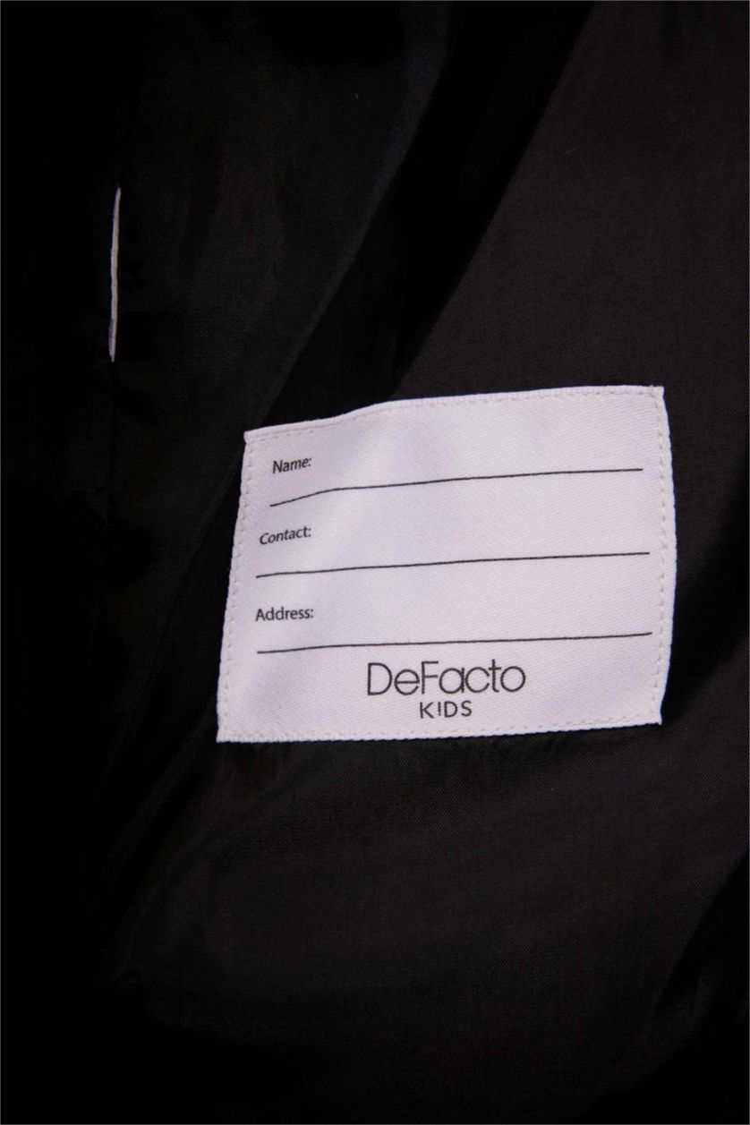 بنات أسود قمصلة نفخ طويل بغطاء للرأس مقاوم للماء بفرو صناعي