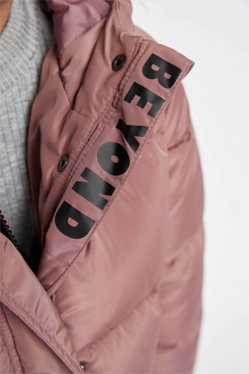 Дівчачий Темно розовий Парка стандартного крою для дівчаток