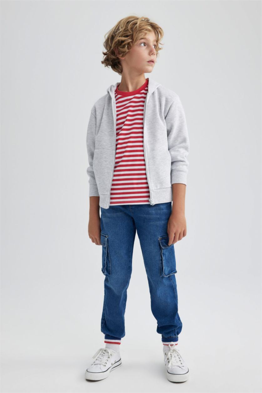 أولادي ميلانج رمادي فاتح كارديجان اولادي رمادي قصة عادية بكابيشون