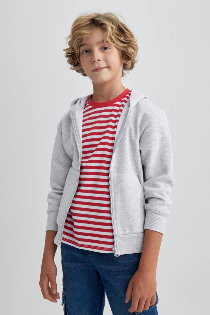 أولادي ميلانج رمادي فاتح كارديجان اولادي رمادي قصة عادية بكابيشون