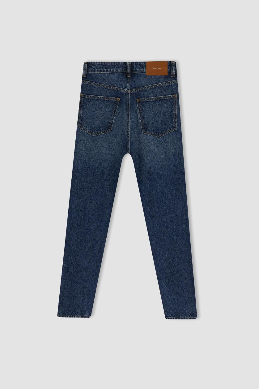 WOMAN Dark Blue DeFacto X Wiser Wash Mom Fit Jeans