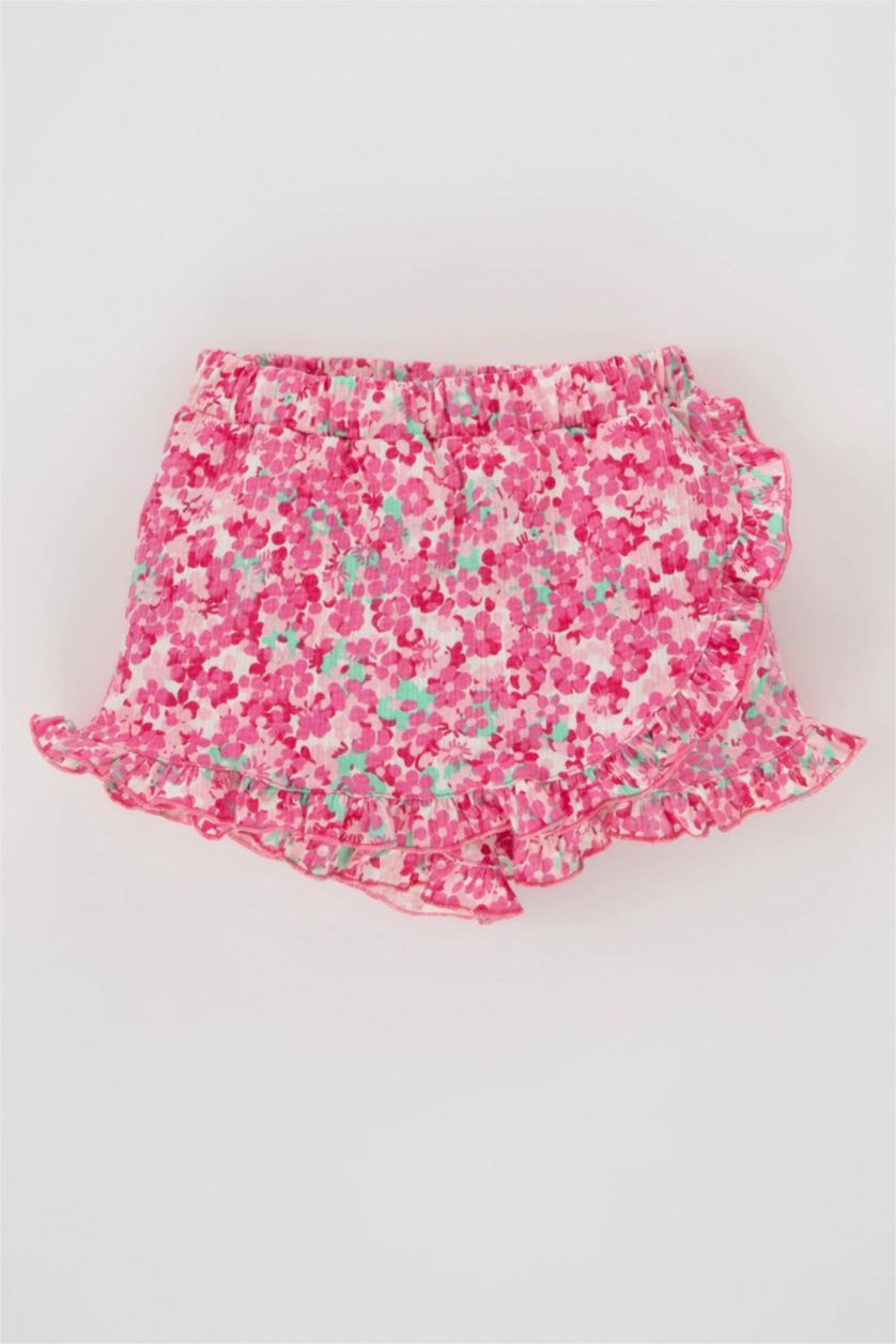 BABY GIRL White Baby Girl Regular Fit Floral Shorts