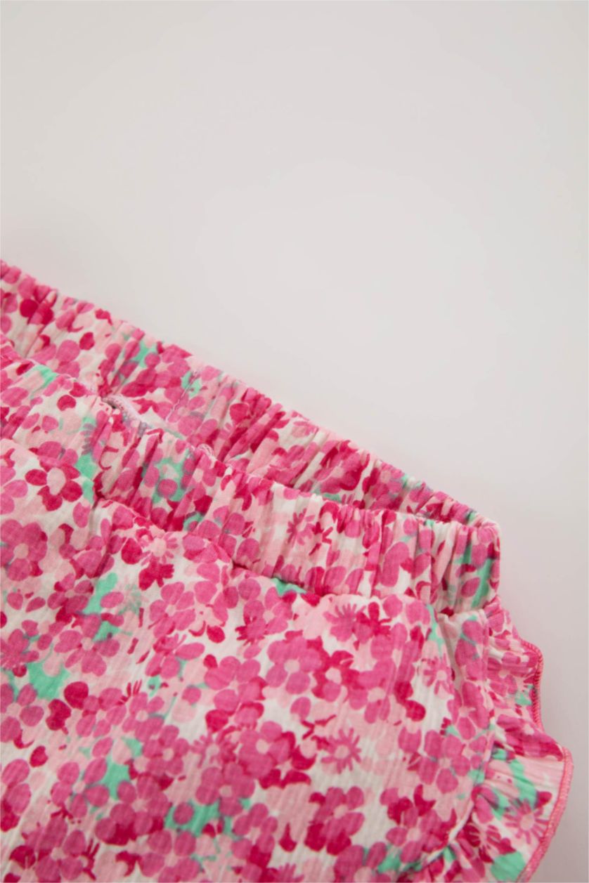 BABY GIRL White Baby Girl Regular Fit Floral Shorts