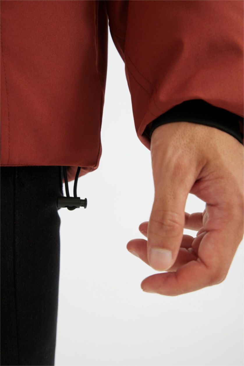 رجال خمري قمصلة نفخ قصة عادية بغطاء للرأس مقاوم للماء