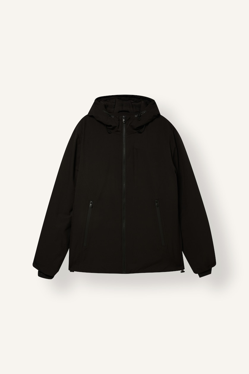 Erkek Siyah Su İtici Regular Fit Mont