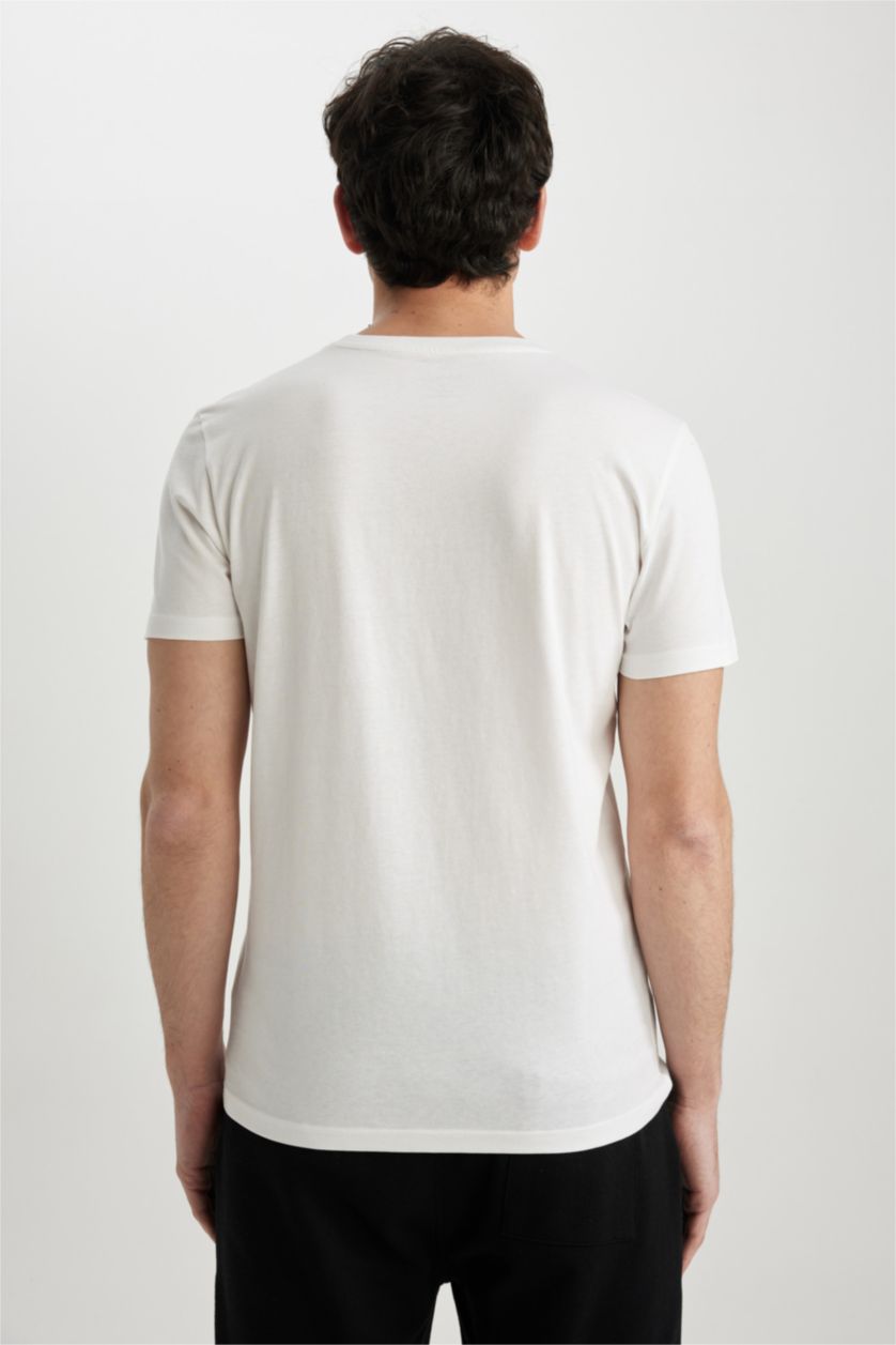 MAN White Slim Fit Short Sleeve T-Shirt