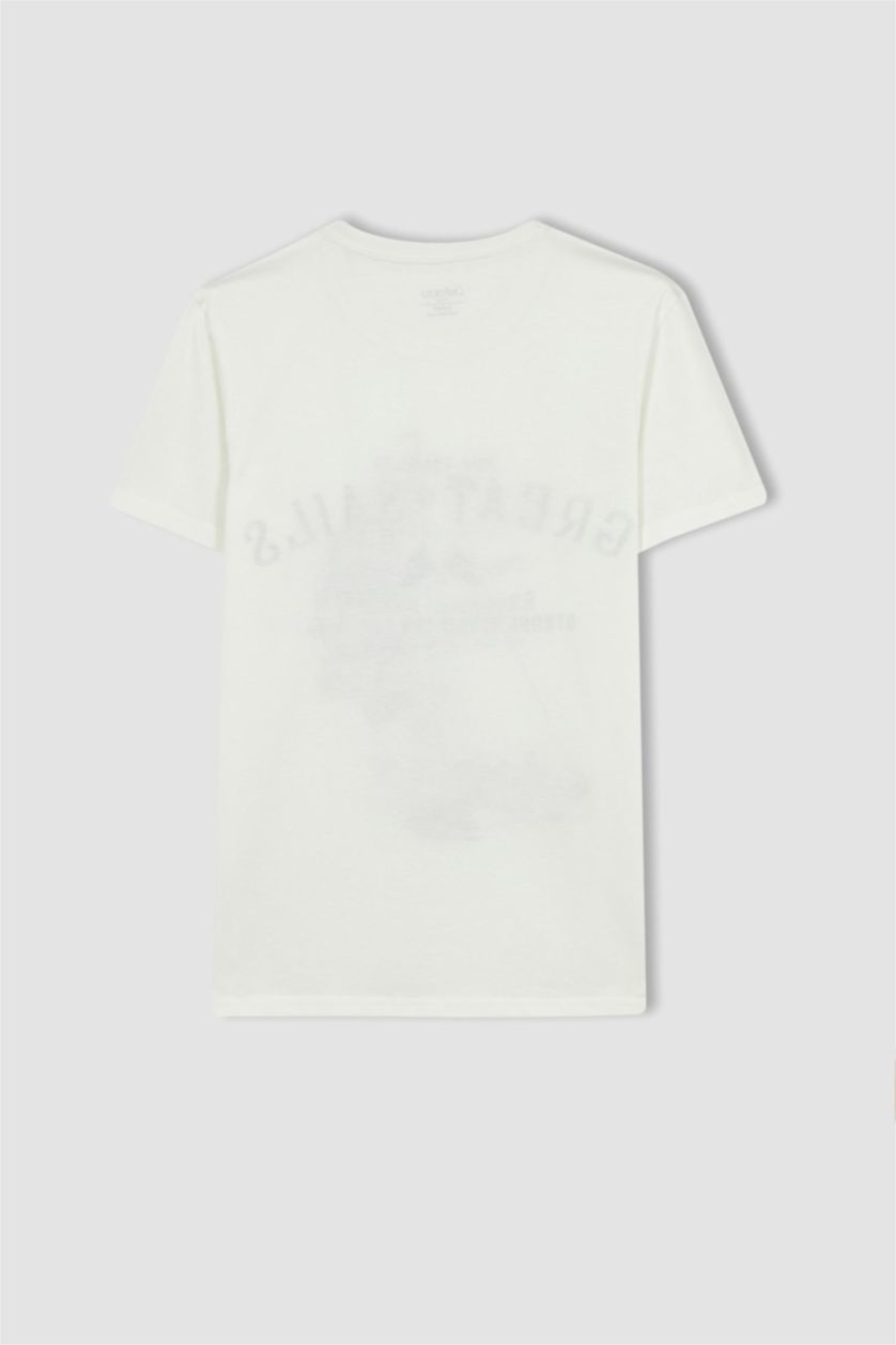 MAN White Slim Fit Short Sleeve T-Shirt