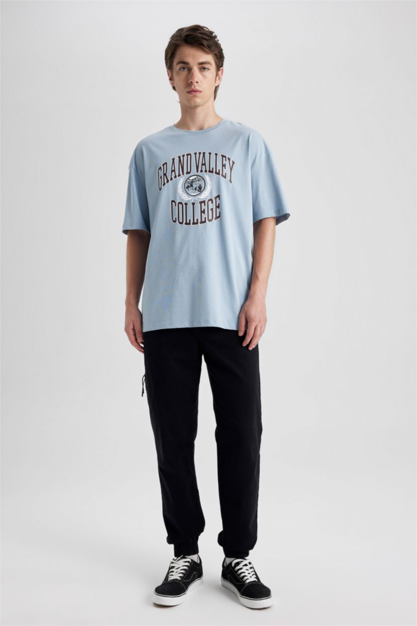 رجال أزرق Comfort Fit Short Sleeve T-Shirt